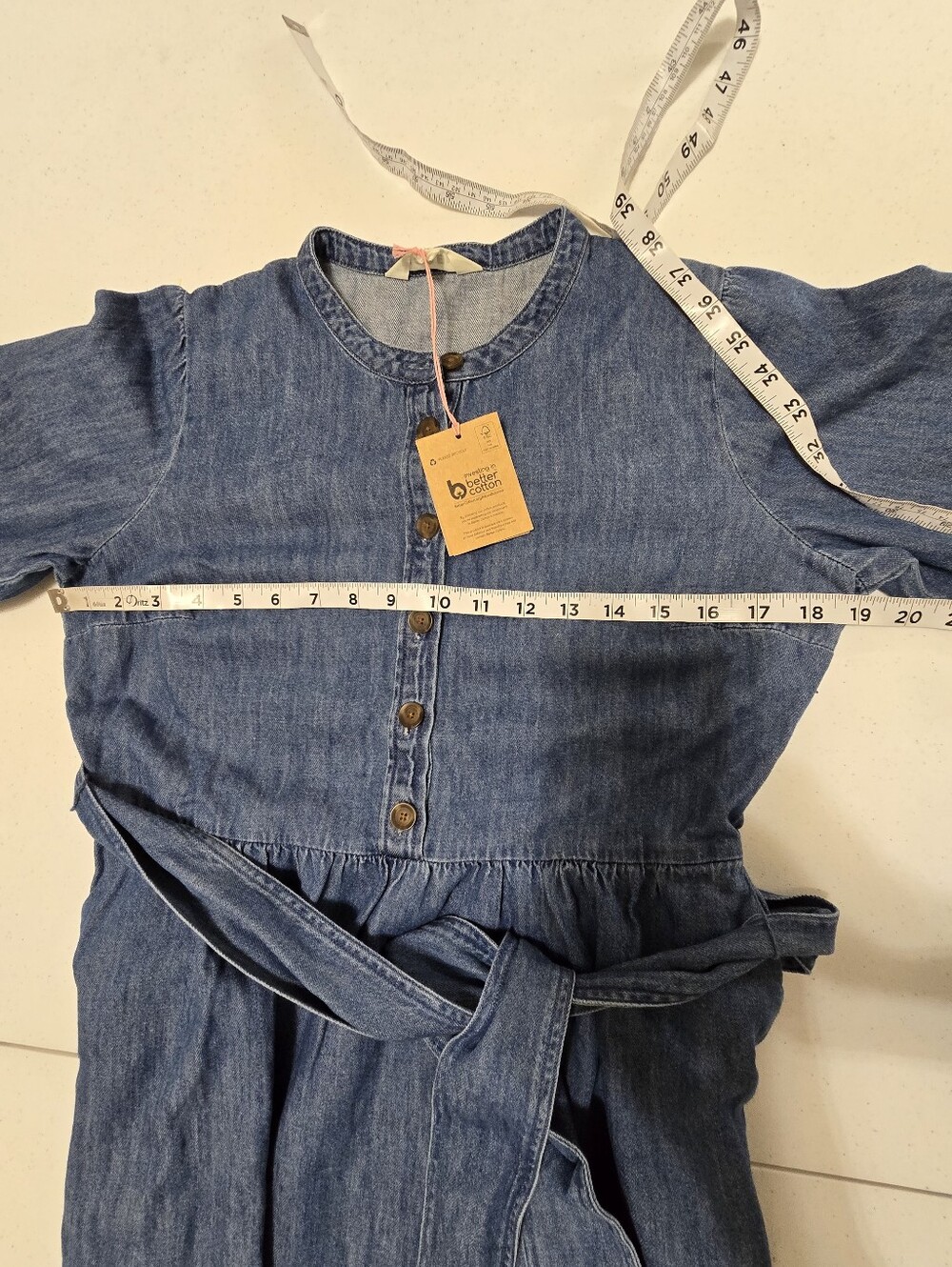 BODEN Alba Denim Maxi Dress Women's 6 NWT Prairie - Picture 4 of 12
